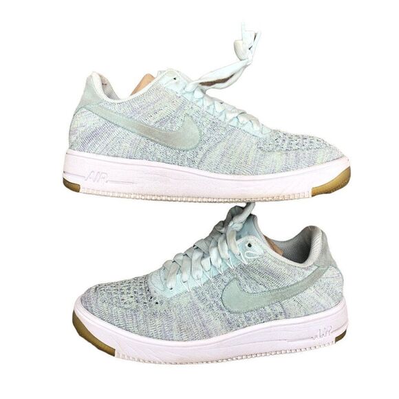 RARE 2016 Nike Air Force 1 Flyknit Low Glacier Blue - Picture 7 of 16